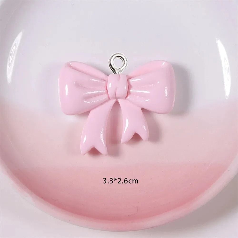 Resin Craft Ideas - 10 штук разноцветных смоляных подвесок-бантиков ручной