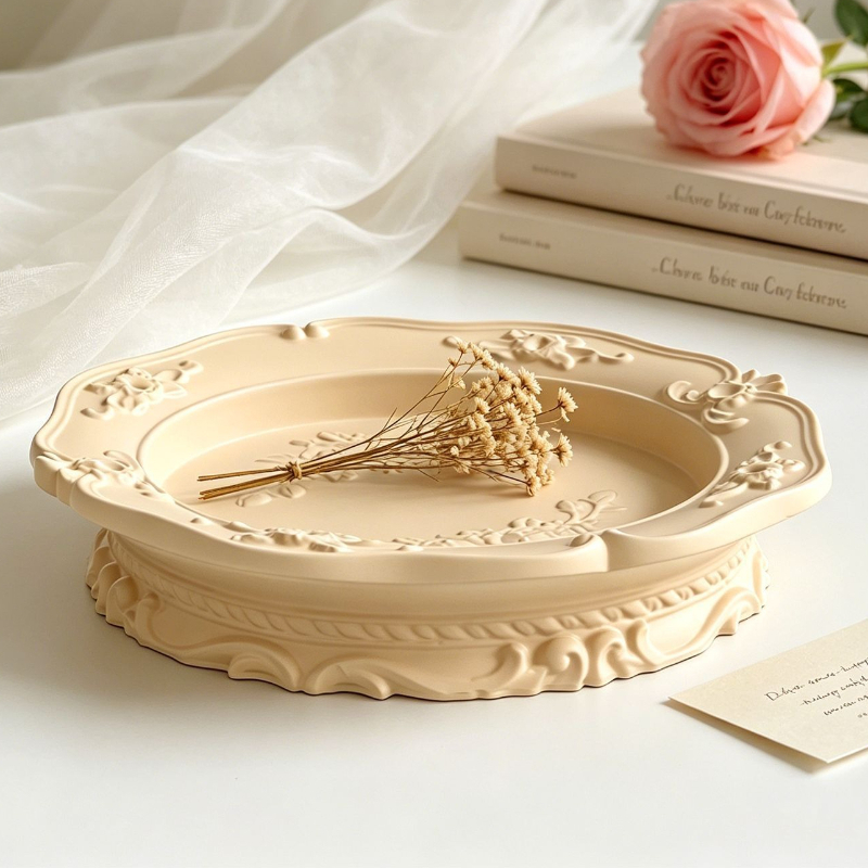 Coaster Mold Round - Элегантная винтажная силиконовая форма в стиле