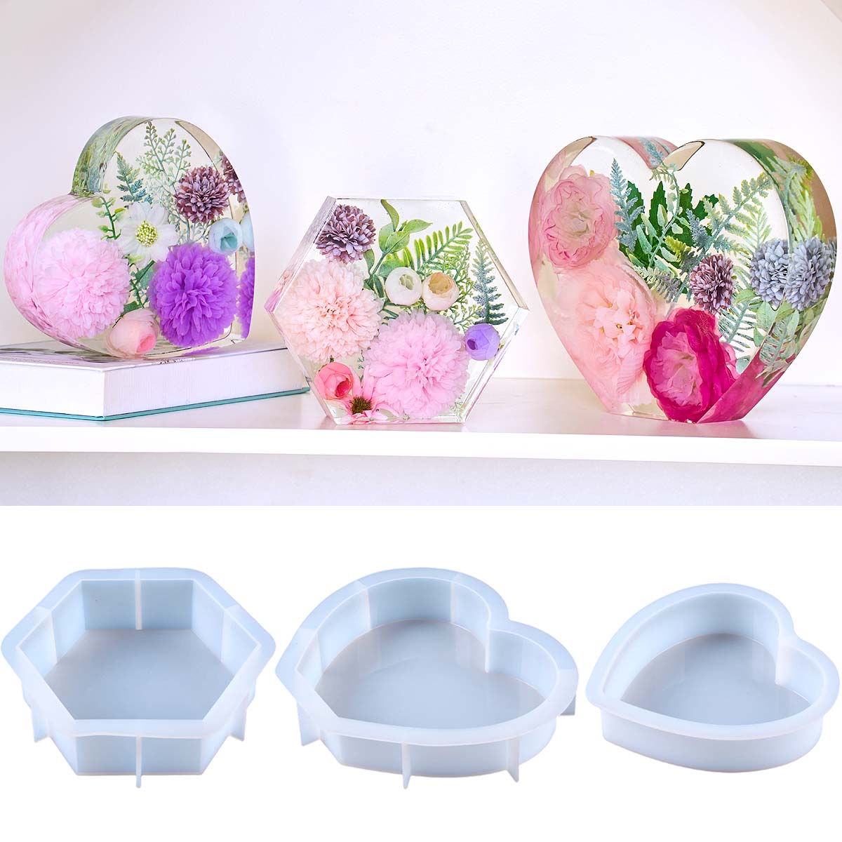Flower Preservation Resin - Большая силиконовая форма для эпоксидной смолы