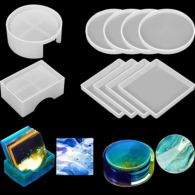 Coaster Mold Round - 5 шт./компл. подставки для чашек из