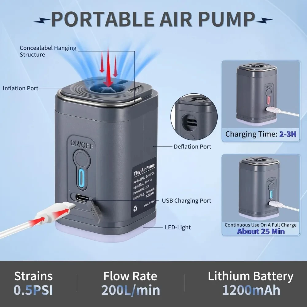 Vacuum Chamber Small - Миниатюрный портативный воздушный насос с аккумулятором