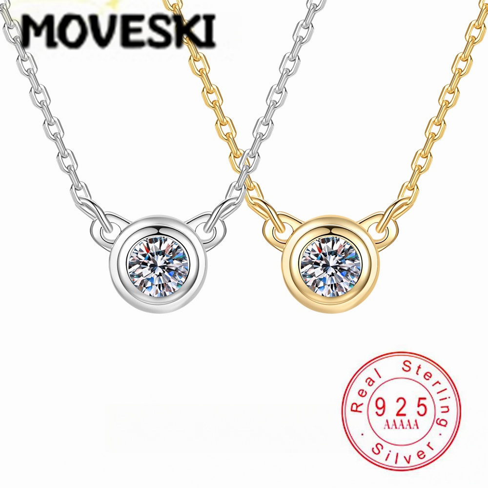 Bezels Set Pendant - Подвеска-колье из стерлингового серебра S925 с
