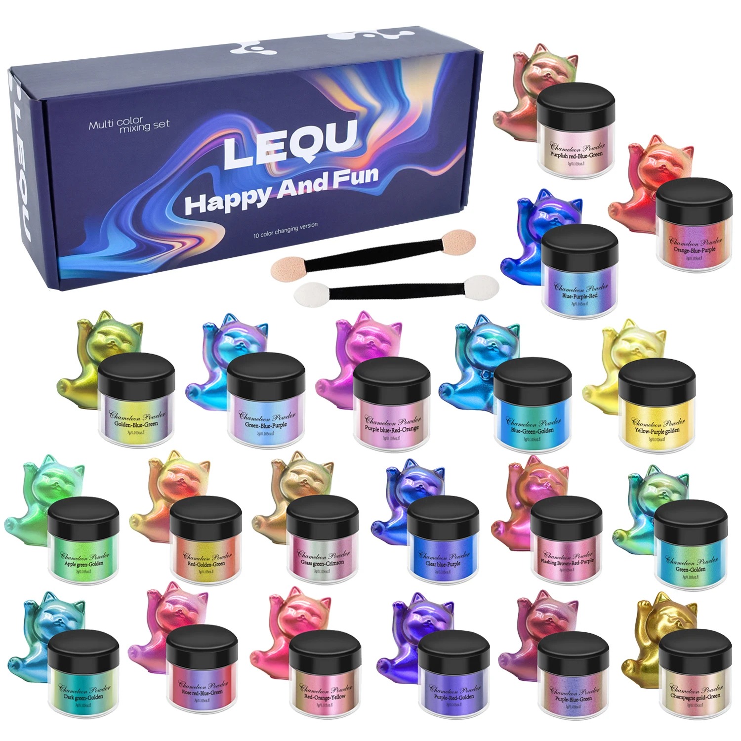 Resin Pigment Set - Набор хромированной пудры для ногтей цвета