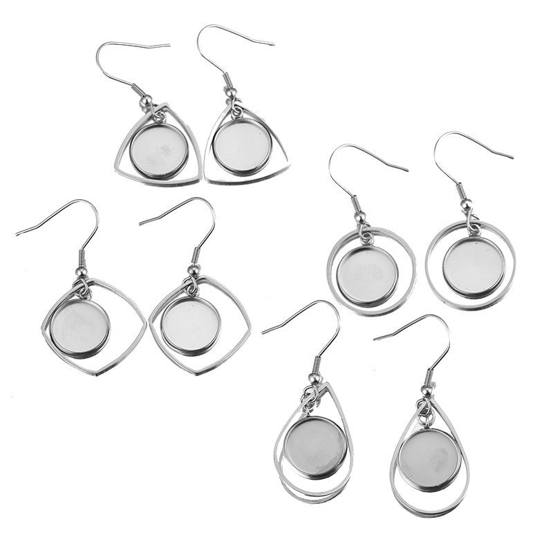 Bezels Set Pendant - 10 шт., поднос из нержавеющей стали,