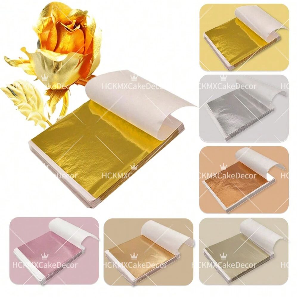 Gold Foil Flakes - 100 шт. листов имитации золотой фольги,