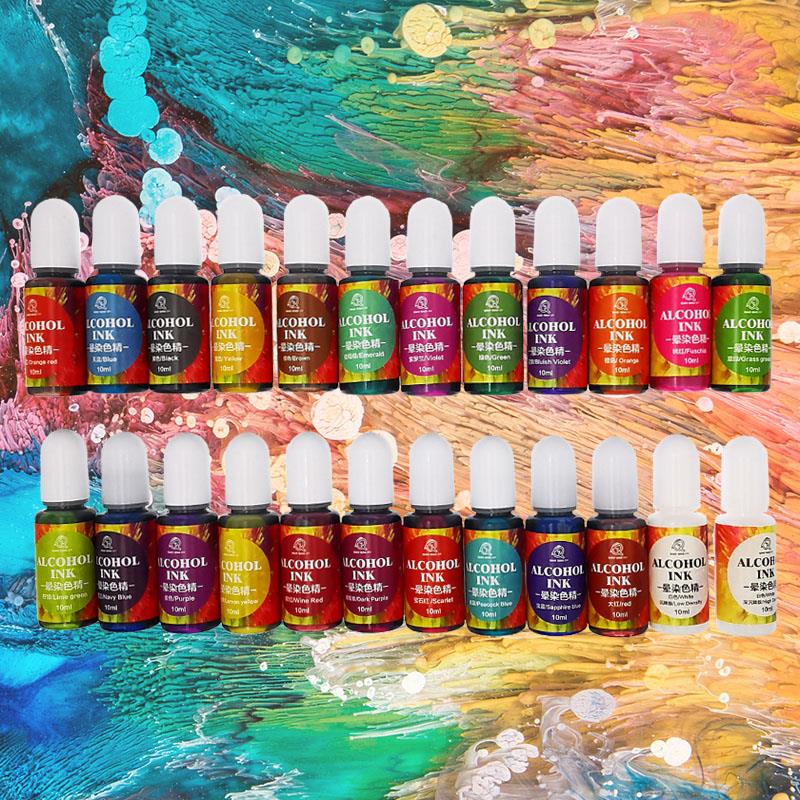 Resin Dye Alcohol - 24 цвета, 10 мл, художественные чернила,