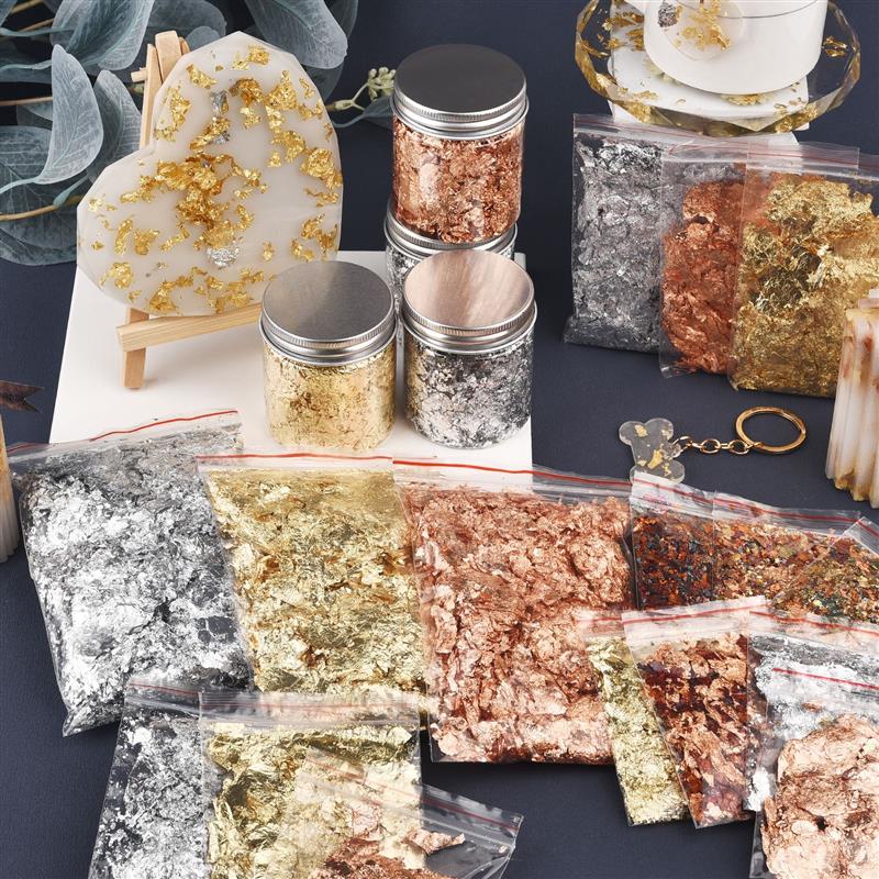 Gold Foil Flakes - Блестки из искусственной Золотой, серебряной и