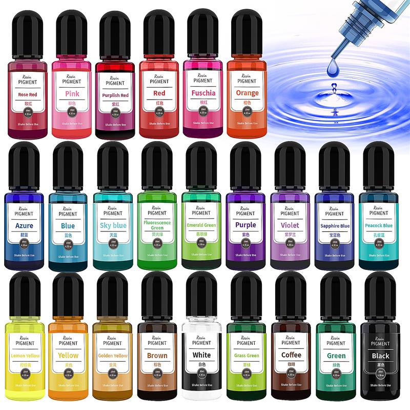 Resin Dye Alcohol - Чернила для художественной эпоксидной смолы, 24