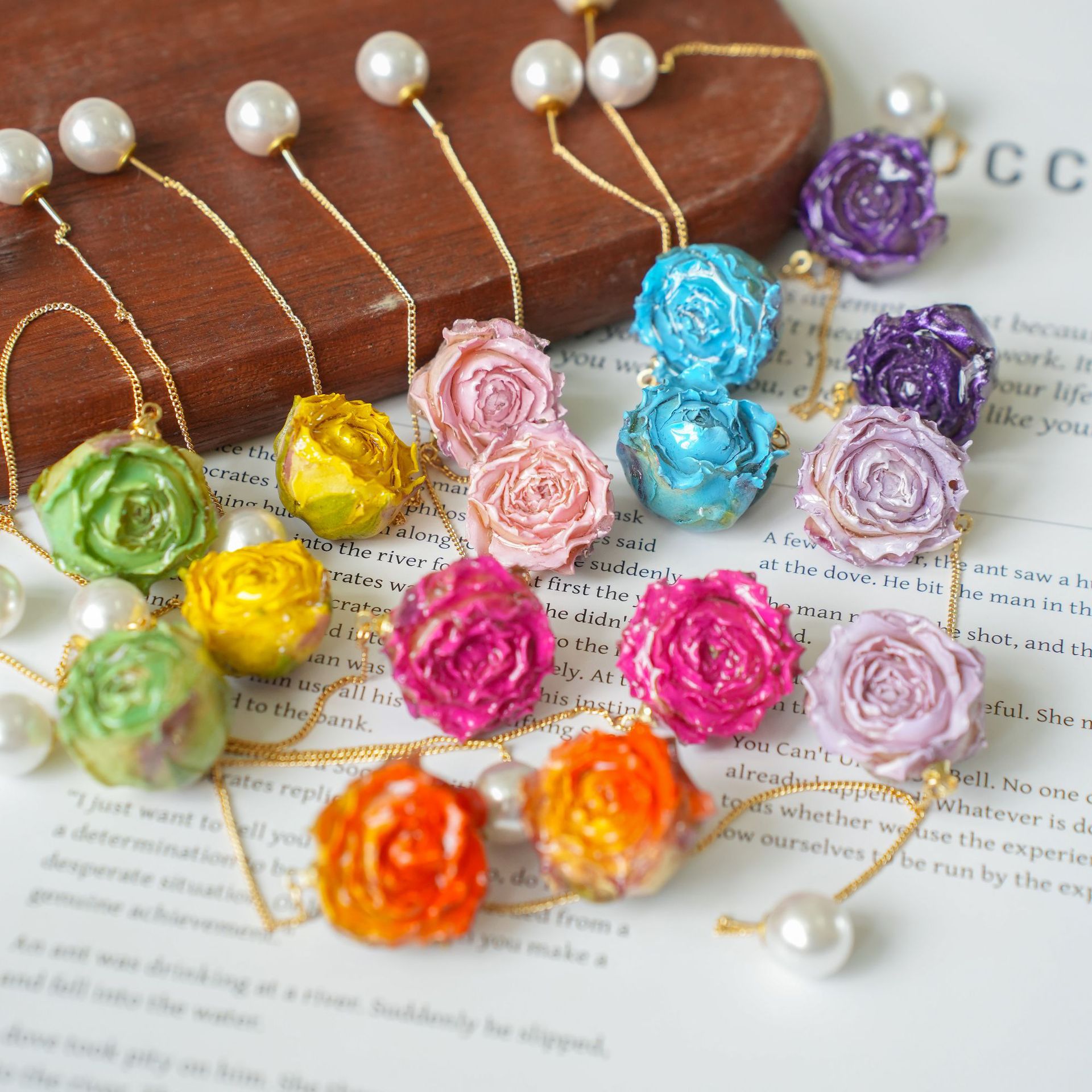 Flower Preservation Resin - Серия украшений из консервированных роз: Элегантные
