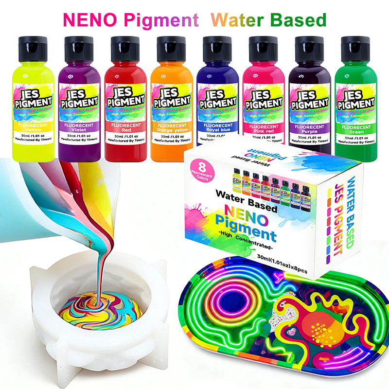 8 цветов в наборе, флуоресцент – обзор и цена Resin Pigment Set