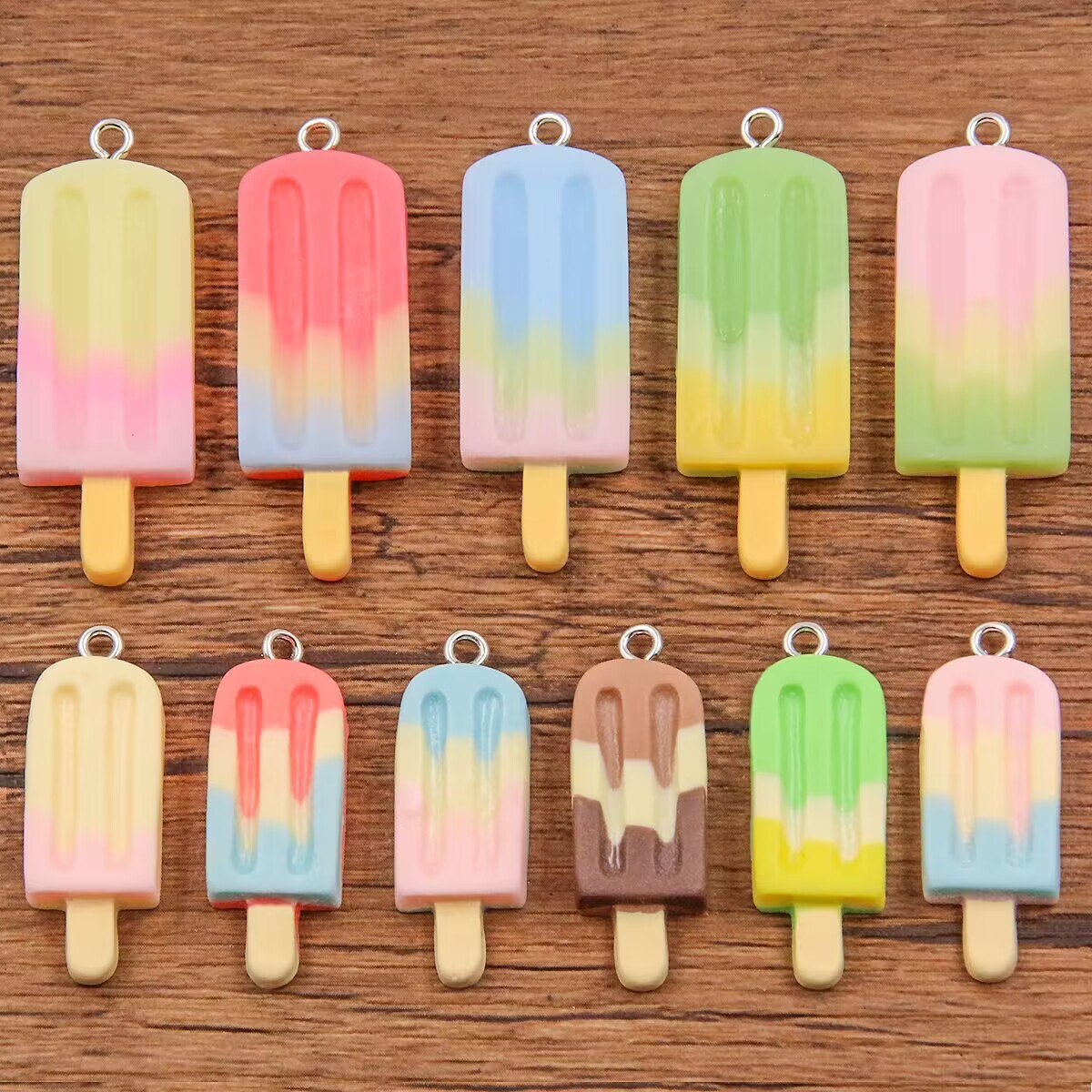 6 шт. градиентных подвесок из  – обзор и цена Resin Crafts Diy