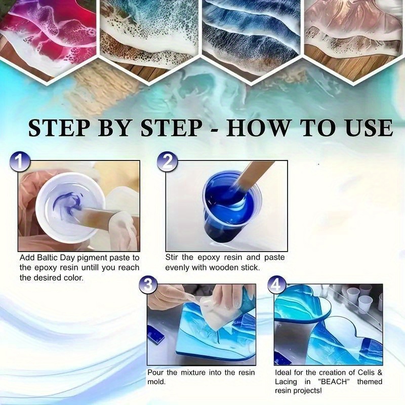 24 цвета/8 цветов, 5 граммов,  – обзор и цена Resin Pigment Set