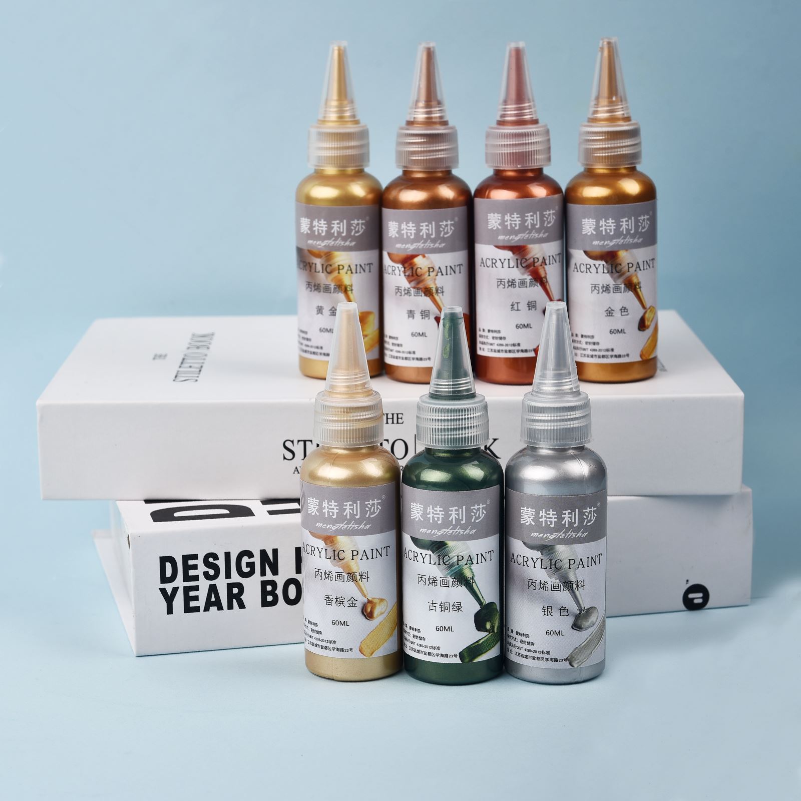 7 цветов, 60 мл/бутылка, метал – обзор и цена Resin Pigment Set