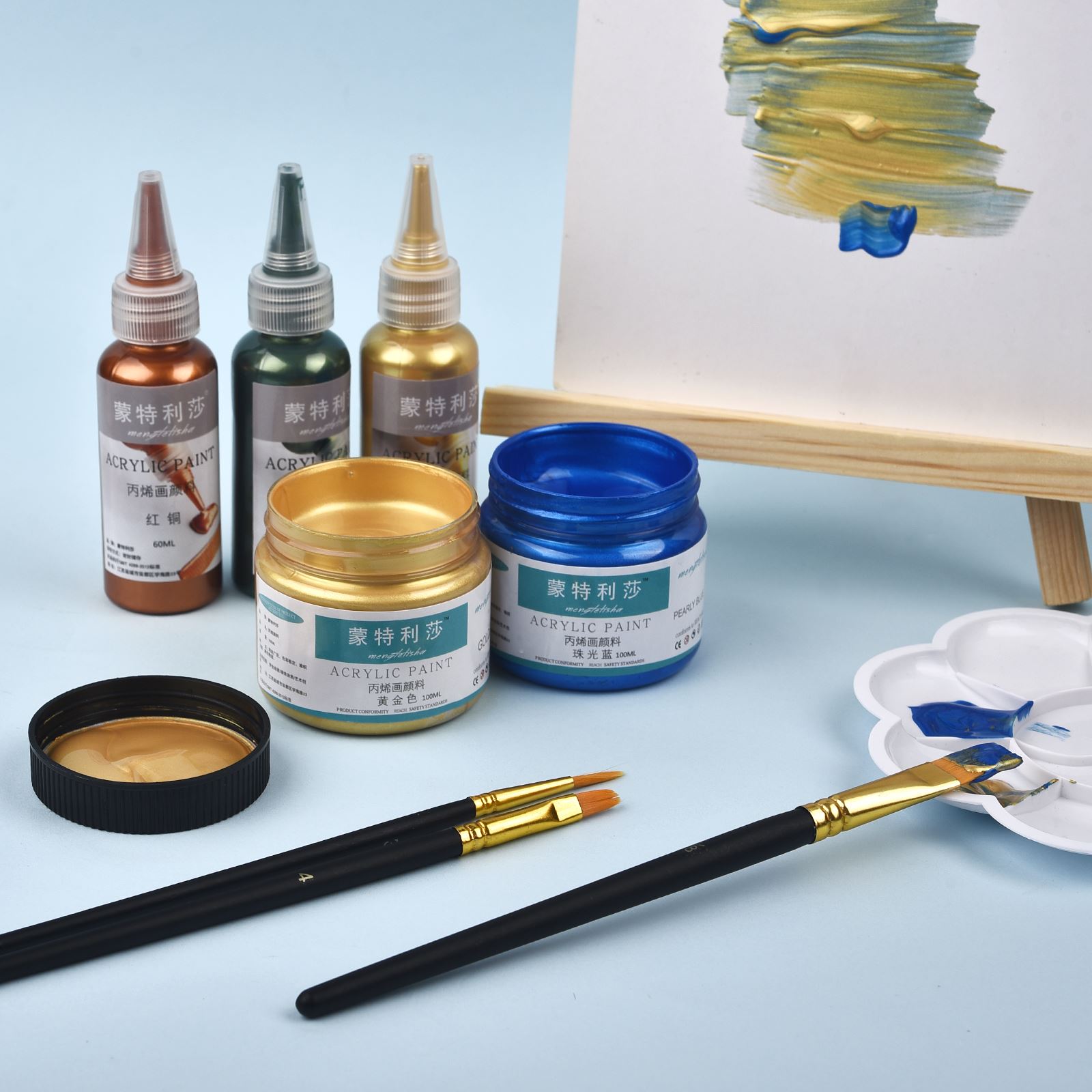 7 цветов, 60 мл/бутылка, метал – обзор и цена Resin Pigment Set