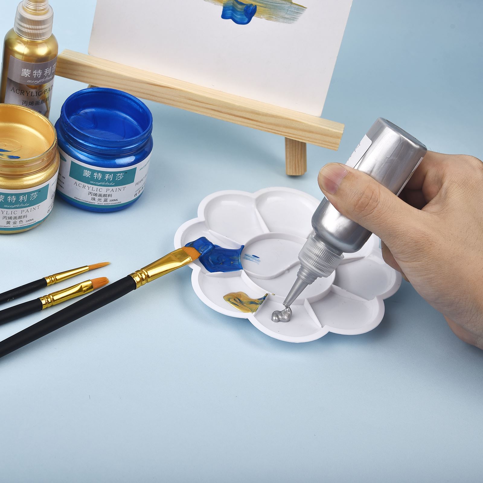 7 цветов, 60 мл/бутылка, метал – обзор и цена Resin Pigment Set