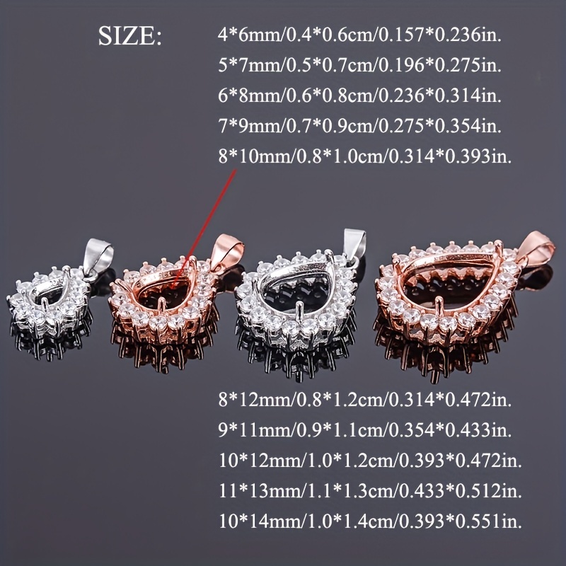 1 шт., розовое, золото, серебр – обзор и цена Bezels Set Pendant