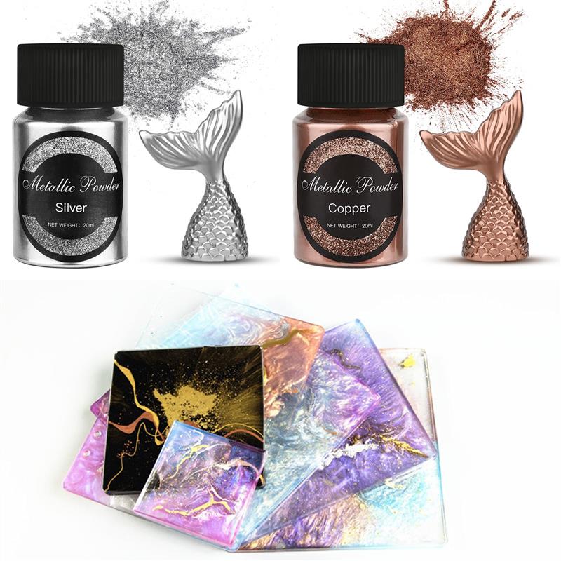 20 мл мерцающий металлический  – обзор и цена Resin Pigment Set
